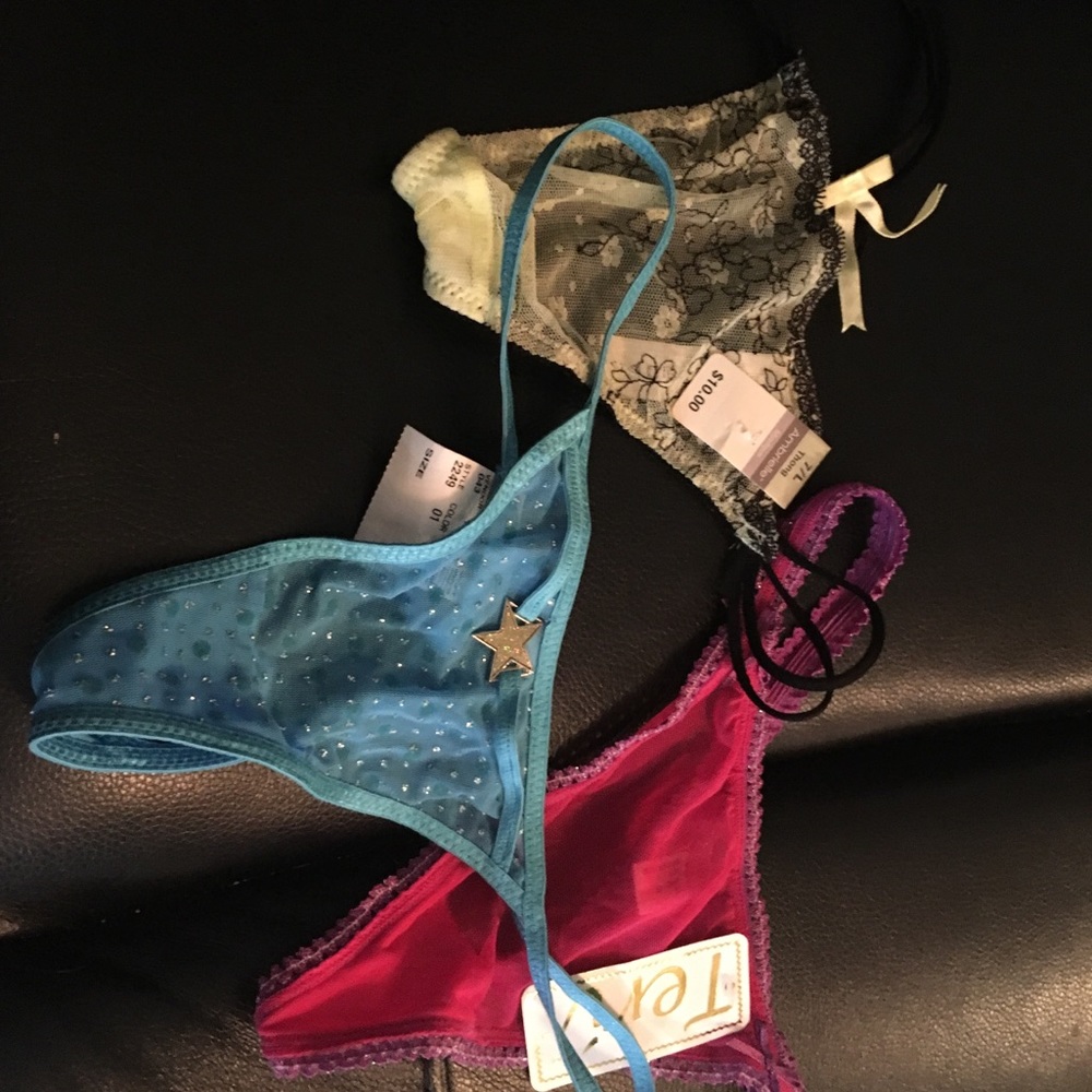 3 pack of sexy thongs and g-string. Size large
